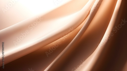 Close up of Sunlight and Shadows on rose gold Drapery