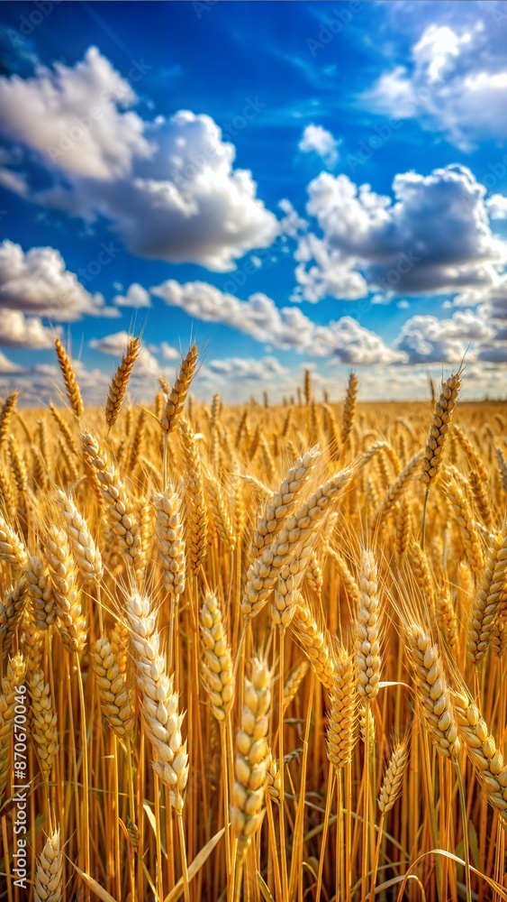 wheat field and blue sky, focus lens wheat field and blue sky, focus lens