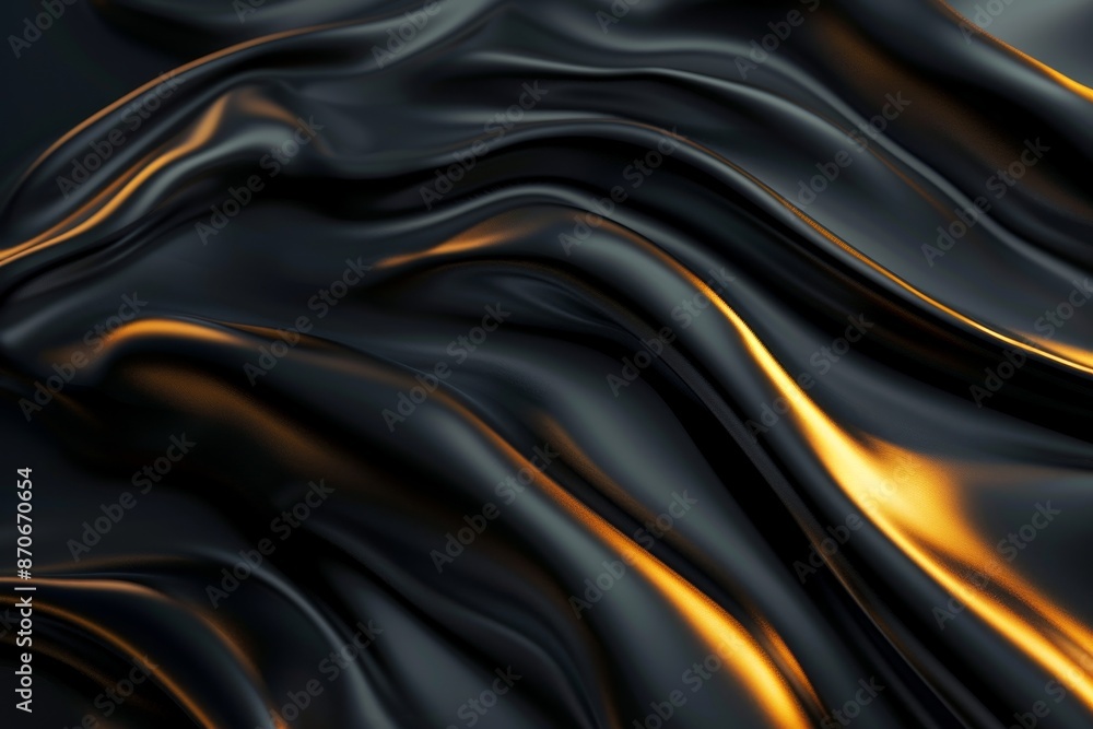 Obraz premium Abstract dark smooth liquid waves futuristic