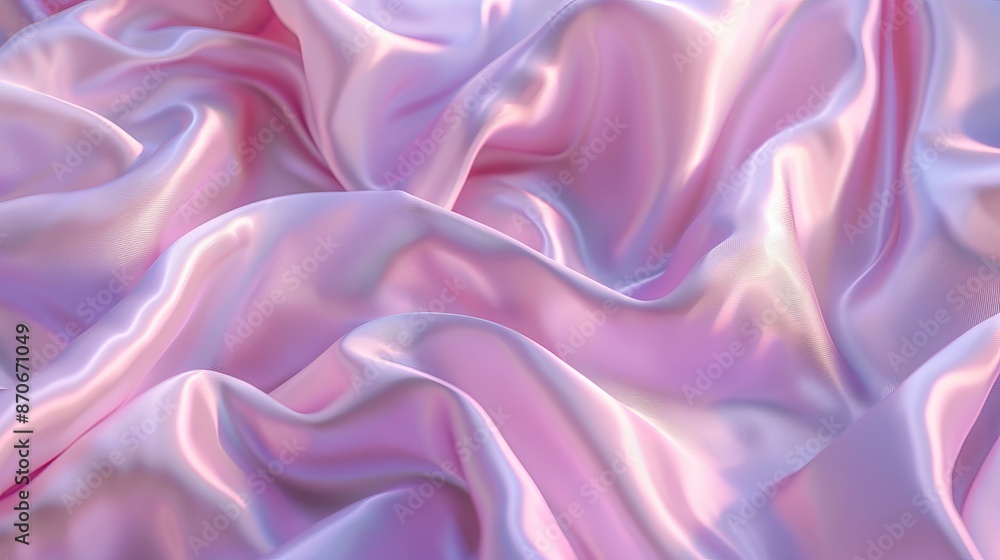 Fototapeta premium Pink silk material texture, colored print texture, texture for clothing materials