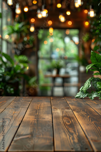 blank wooden table for product presentation and advertising