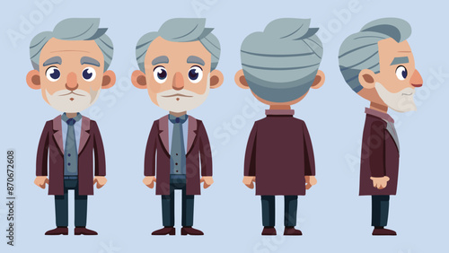 Wallpaper Mural 2D Cartoon Character Vector Illustration. Torontodigital.ca