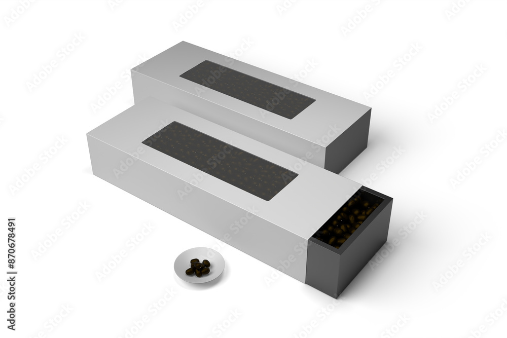 3D rendering Box for the best presentation of your product mockups 3D rendering Box for the best presentation of your product mockups