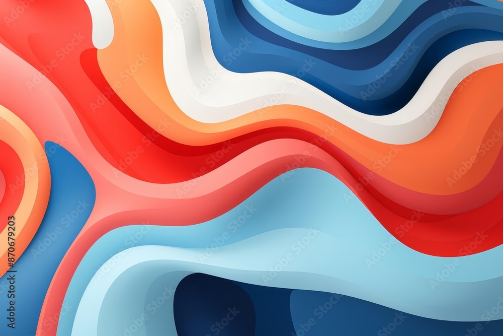 Fototapeta premium distorted forms flat design front view warped shapes animation Complementary Color Scheme