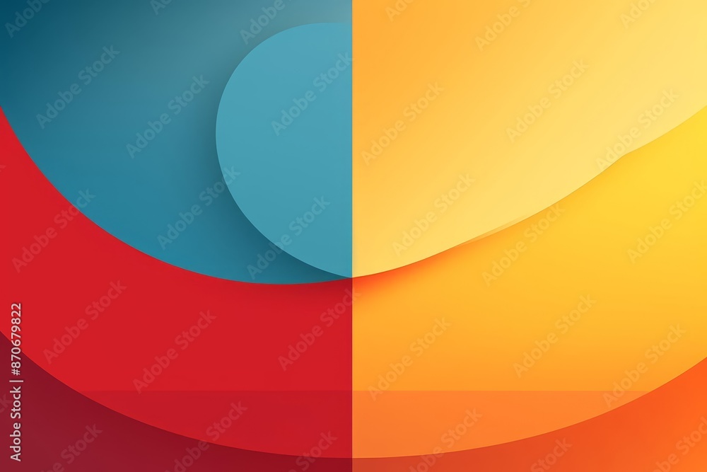 divided panels flat design front view split composition animation Complementary Color Scheme divided panels flat design front view split composition animation Complementary Color Scheme