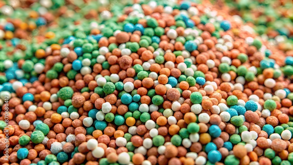 Closeup view of granular fertilizer as background Closeup view of granular fertilizer as background