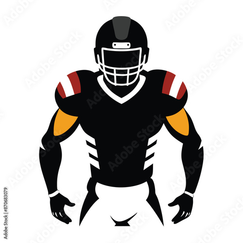 American football player silhouette design