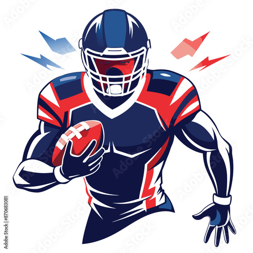 American football player silhouette design