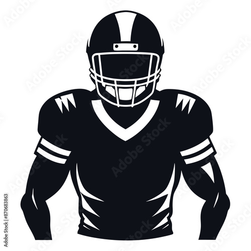 American football player silhouette design