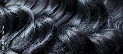 Close-up of Black Wavy Hair