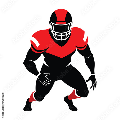 American football player silhouette design