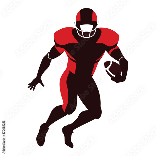 American football player silhouette design