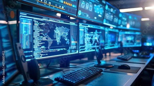 Wallpaper Mural A team of professionals works together to dismantle ransomware control servers, ensuring cybersecurity and protecting business operations from malicious attacks. Torontodigital.ca