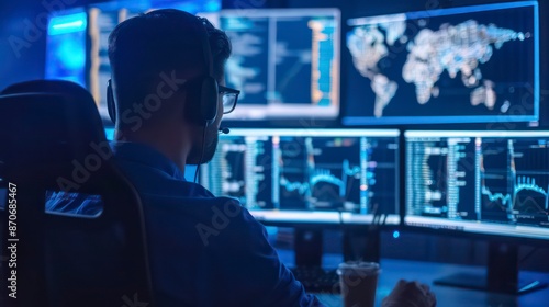 A team of professionals works together to dismantle ransomware control servers, ensuring cybersecurity and protecting business operations from malicious attacks.