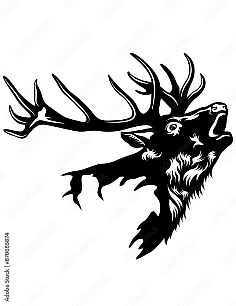Elk Deer | Deer Hunting | Hunter | Outdoor Hunting | Camp Life | Antler | Adventure | Original Illustration | Vector and Clipart | Cutfifle and Stencil Elk Deer | Deer Hunting | Hunter | Outdoor Hunting | Camp Life | Antler | Adventure | Original Illustration | Vector and Clipart | Cutfifle and Stencil