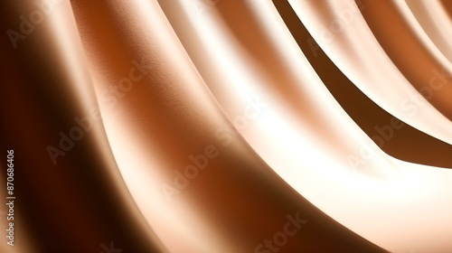 Close up of Sunlight and Shadows on rose gold Drapery