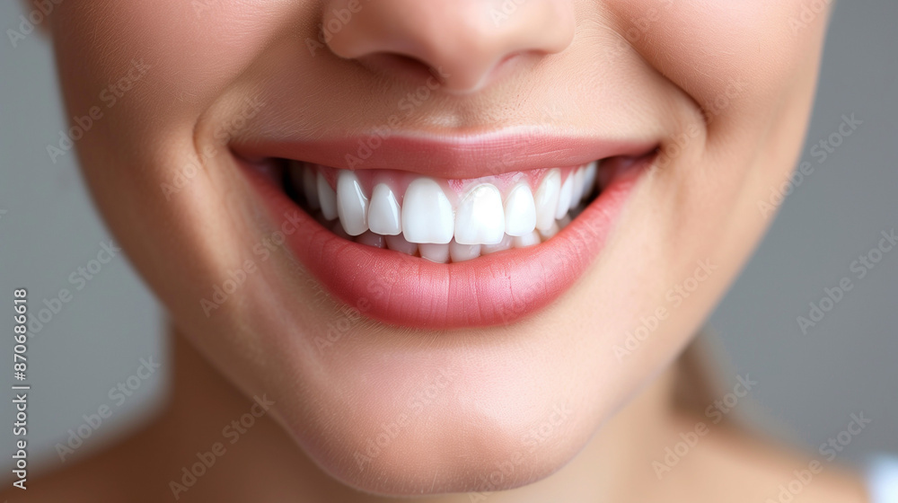 Obraz premium Close-Up of Womans Bright Smile