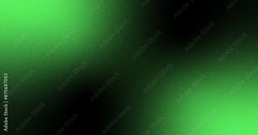 Fototapeta premium Green and Black Abstract Grainy Soft Noise Color Pattern.