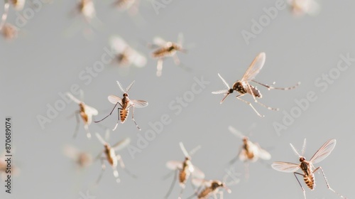 mosquitos isolated with grey background   © Sor