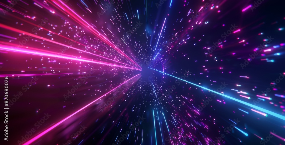 3D render of futuristic abstract background motion glow neon in cyberspace 3D render of futuristic abstract background motion glow neon in cyberspace
