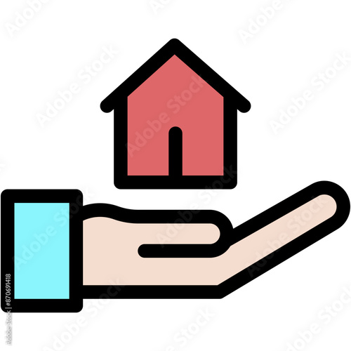 Vector Icon Buy Home, Ownership, Lease, Real Estate, Home, Save