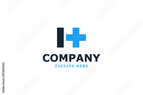 letter h plus medical or hospital logo