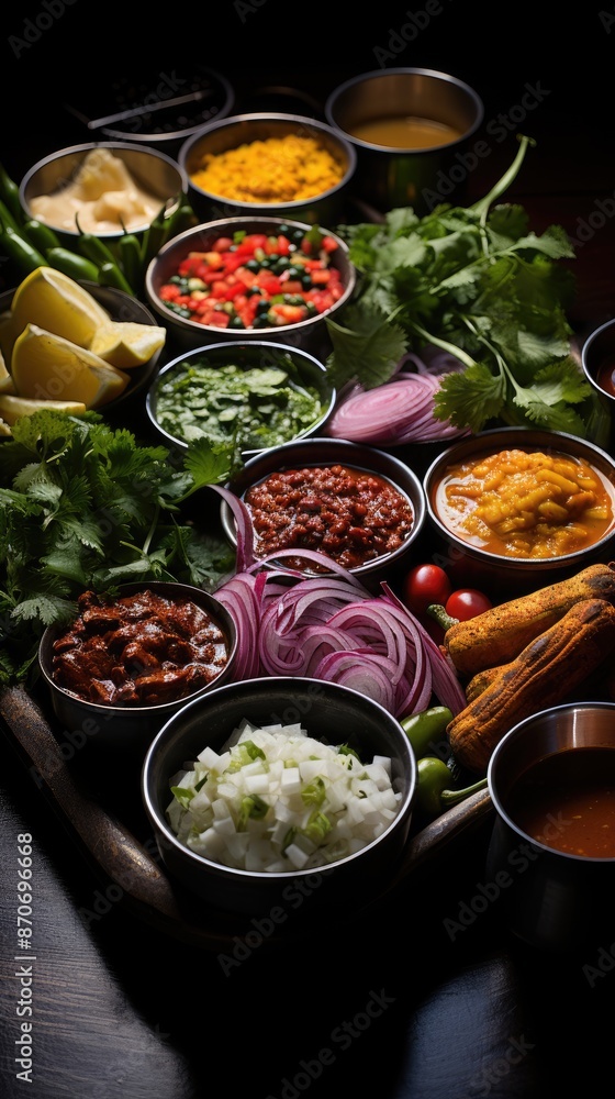 a table with three bowls of food including shrimp, mushrooms, and vegetables. a table with three bowls of food including shrimp, mushrooms, and vegetables.