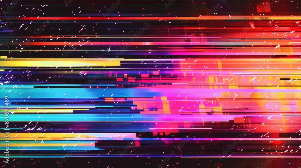 Static television background VFX with glitched pixels. Digital pixel noise glitch art effect, flashing glitch, stripes color background, noise transition color effect for editing. Static television background VFX with glitched pixels. Digital pixel noise glitch art effect, flashing glitch, stripes color background, noise transition color effect for editing.
