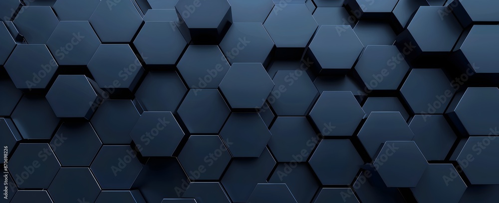 3d render of dark blue background with hexagon pattern - 3d render of dark blue background with hexagon pattern -