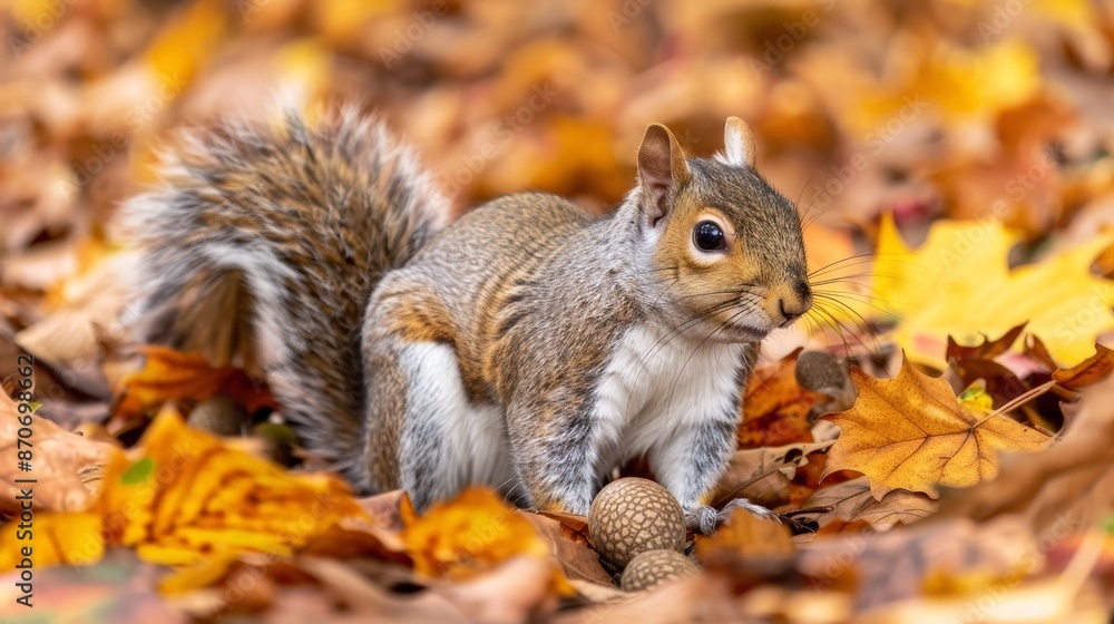 Squirrels scurry to gather acorns, preparing for the long winter ahead in the midst of autumn's abundance. Squirrels scurry to gather acorns, preparing for the long winter ahead in the midst of autumn's abundance.