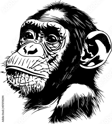 Monkey clipart design illustration