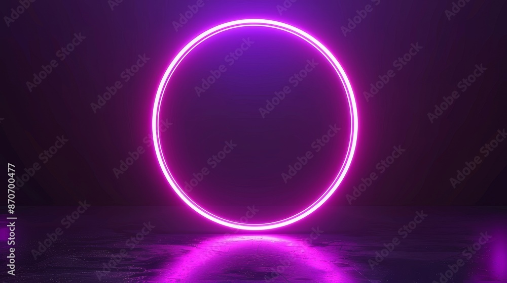 Rotation of neon circles on dark background with shining effects. Video animation Empty purple glowing techno background. Motion frame. Rotation of neon circles on dark background with shining effects. Video animation Empty purple glowing techno background. Motion frame.
