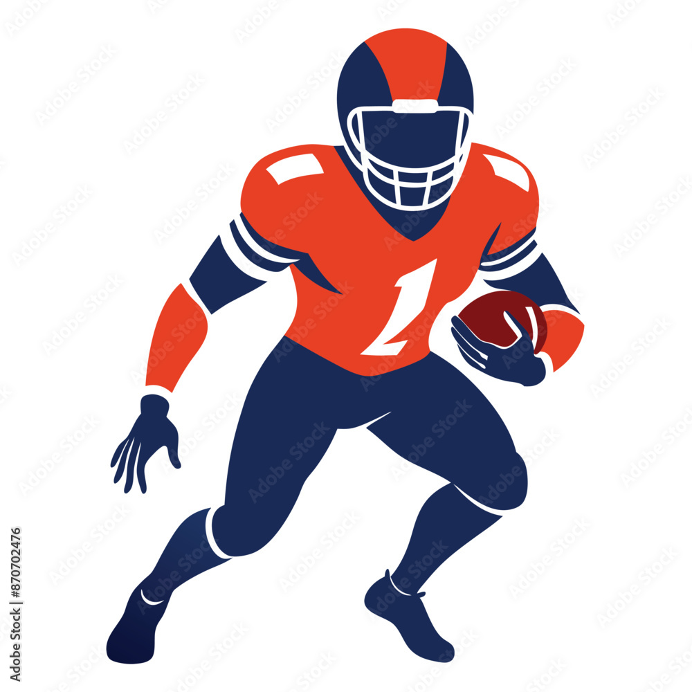 Obraz premium American football player silhouette design