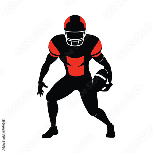 American football player silhouette design