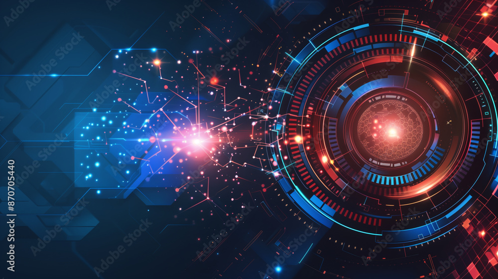 Fototapeta premium modern digital cyber tech background, wallpaper 