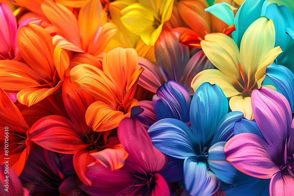 Abstract Colorful Flower Petals Illustration Abstract Colorful Flower Petals Illustration