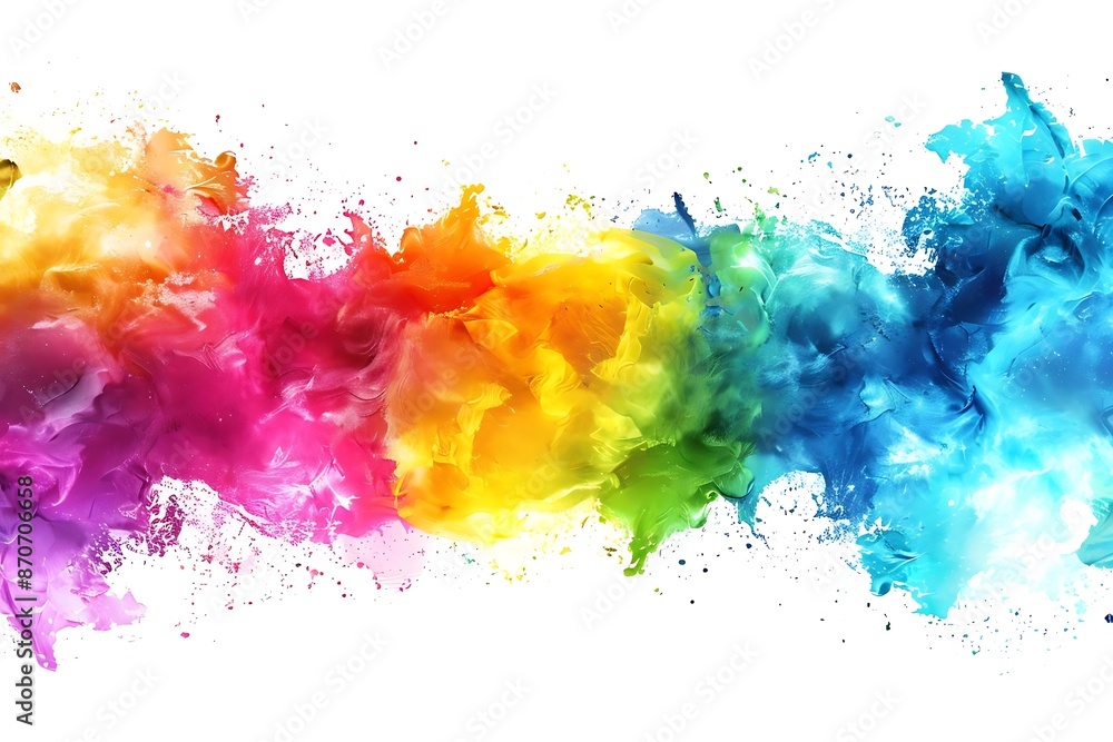 Abstract Background with Colorful Splashes of Paint Abstract Background with Colorful Splashes of Paint