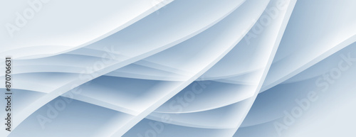 white blue abstract background with overlapping 3d lines