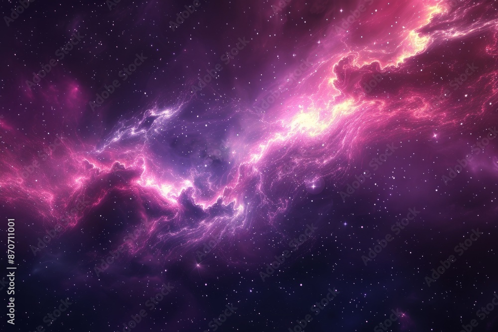 Naklejka premium Outer space galaxy cloud nebula. Abstract beautiful universe background. Supernova wallpaper.