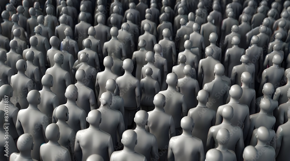 Obraz premium Liadership difference and standing out of crowd concept.generative.ai