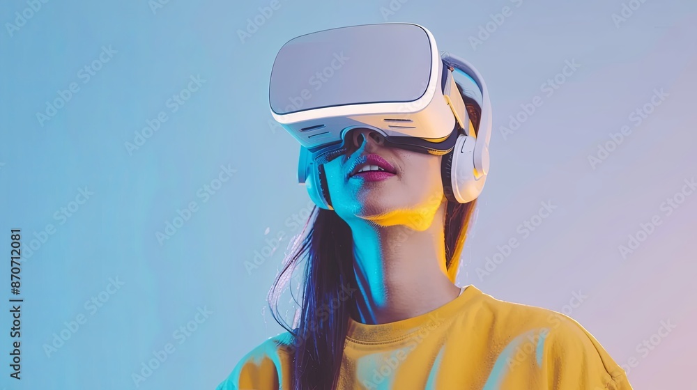 an image of a person using VR and AR googles an image of a person using VR and AR googles