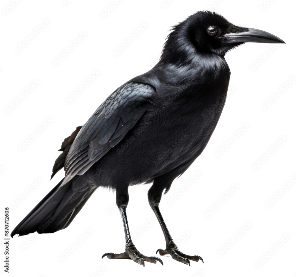 Fototapeta premium PNG Blackbird animal wildlife perching.