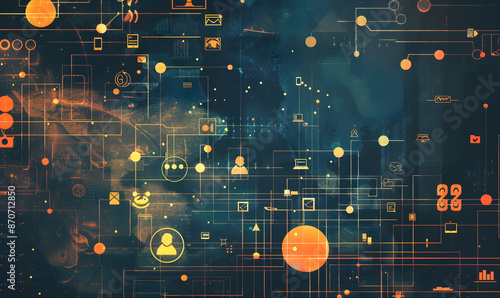 graphic backgrounds related to technology, communication, and the internet