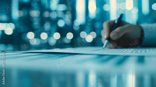 Accountant preparing for a board meeting, with comprehensive financial reports and executive summaries, emphasizing highlevel reporting