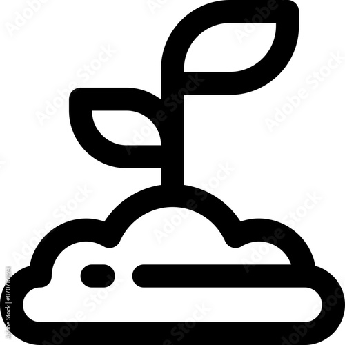 sprout icon. vector line icon for your website, mobile, presentation, and logo design.
