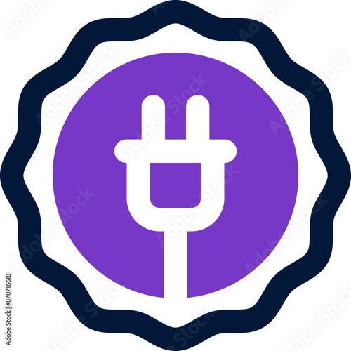 solar plug icon. vector dual tone icon for your website, mobile, presentation, and logo design.