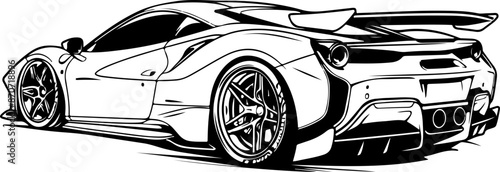 Racing car drawing clipart design illustration