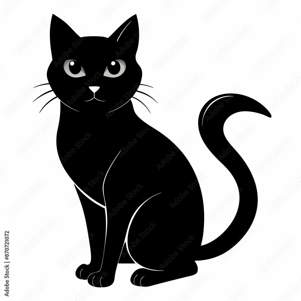 Black Cat Vector Silhouette Black Cat Vector Silhouette