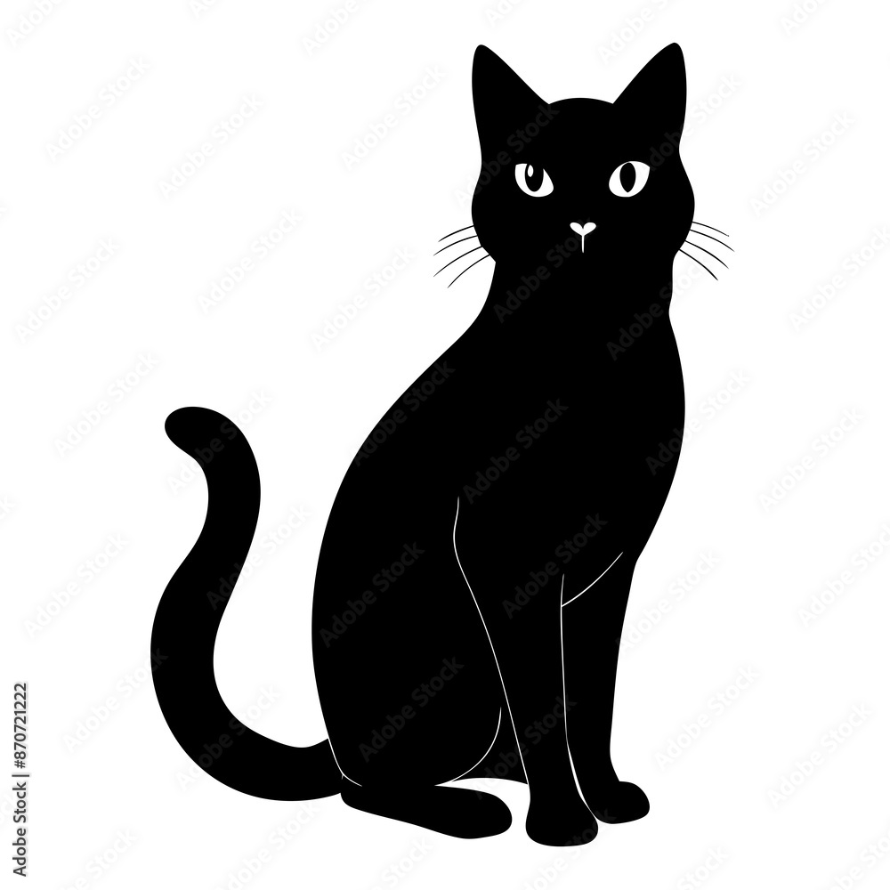 Black Cat Vector Silhouette Black Cat Vector Silhouette