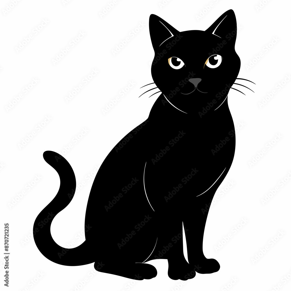 Black Cat Vector Silhouette Black Cat Vector Silhouette
